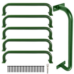 6 Pcs Green 17”Metal Playground Safety HandlesFor Indoor & Ourdoor