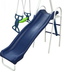 Playground Metal Swing Set Glider Slide Super Disc Back Yard Fun Outdoors NEW