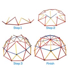 6FT Climbing Dome monkey bars Play Ground Outdoor for Kids 3-8 Years