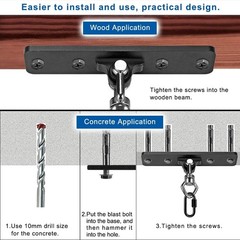 Heavy-Duty Ceiling Mount Swing Hanger 900 LB Capacity for Aerial Silks & Punchin