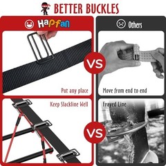 50 ft Ninja Warrior Obstacle Course for Kids with Tree Swing, Portable
