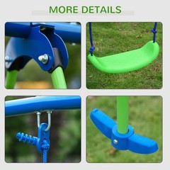 Children’s Playground Set Adjustable Ropes with Metal Frame for Stability