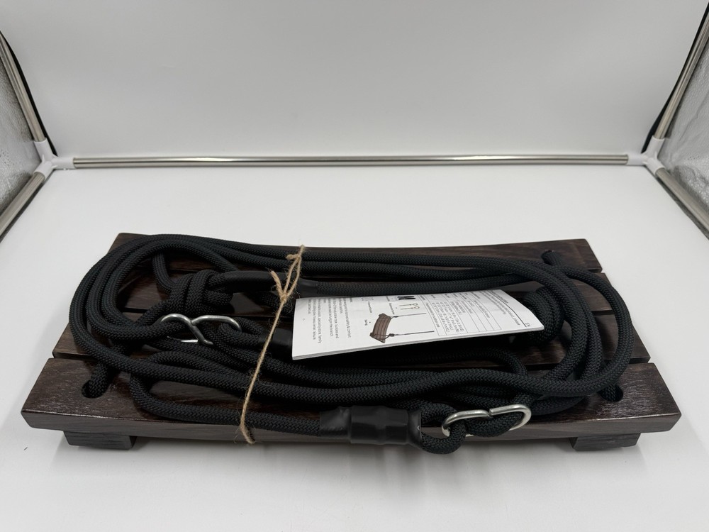 PELLOR Wood Tree Swing Seat, Indoor Outdoor Rope 17.7×7.9×0.6 inch, Chocolate