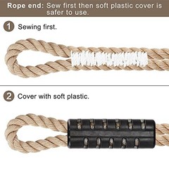 Tree Swing Rope, 19 inch, Hammock Tree Swing Hanging Strap, 19″ Off-White