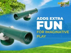 SWING SET STUFF TELESCOPE GREEN playground kid fort park accessories wood 0006
