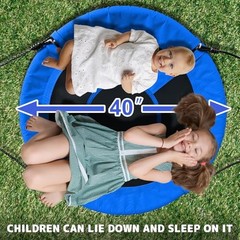 Saucer Swing for Kids – 40 Inch Outdoor Tree Swing with 660 lb AB010006-1