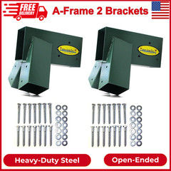 Easy 1-2-3 A-Frame 2 Brackets For Swing Set With All Mounting Hardware, Green