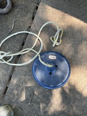 Little Tikes Blue Disc Swing Round Seat with Yellow Rope MPN 31018