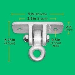 Swing Set Hangers 2 Heavy Duty Brackets with Locking Snap Hooks for Porch Patio