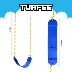 TURFEE 2 Pack Swing for Outdoor Swing Set, Swing Seat Replacement Kit with 66…