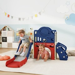 8 in 1 Toddler Slide Set for Kids Ages 1-6 Indoor Outdoor Playground