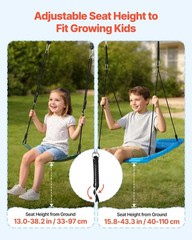 Backyard Swing Set: Galvanized Steel A-Frame, Saucer & 2 Belt Swings, 700lb