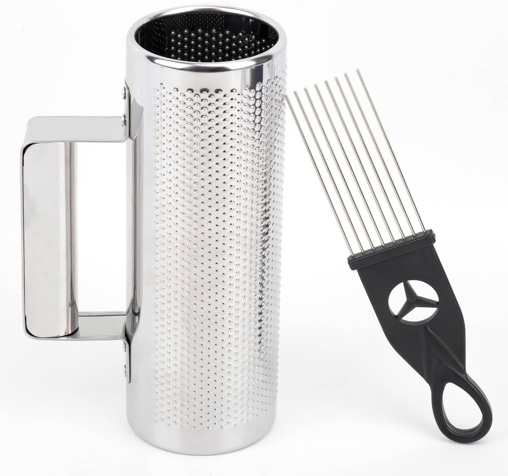 Metal Guiro Stainless Steel Hand Percussion Musical Instruments with Scraper 8″