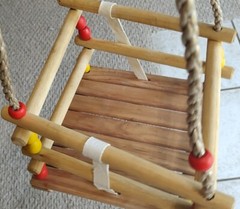 PLAYBERG Wooden Baby Swing with Hanging Ropes, for Babies and Toddlers *READ ALL