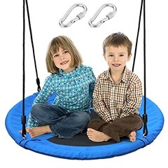 40 Inch Saucer Tree Swing for Kids | Outdoor 900D Oxford Waterproof, Blue