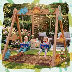 3 Pcs Swing Cushion Baby Swings Outdoor Seat Insert Pad with Full Bucket Seat…