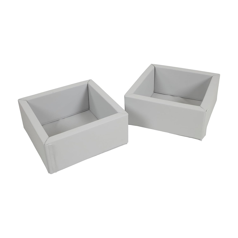 Softzone Light Grey Play Patch Toy Bins – 2-Pack Beginner Playset