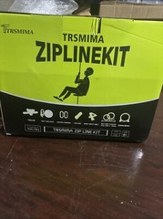 TRSMIMA 100 ft. Zip Line Kit for Kids and Adult up to 350 Lbs w/ Spring Brake