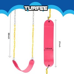 2 Pack Heavy Duty Swing Seat, Swing Set with 4 Snap Hooks for Kids Outdoor Play