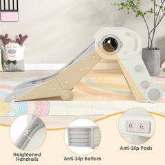 Folding Freestanding Toddler Slide for Toddlers Age 18+ Months w/ Climber Indoor