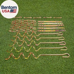 MSC-5672 Deluxe Corkscrew 5-Piece Metal Ground Anchor Hardware Kit for Swing Set