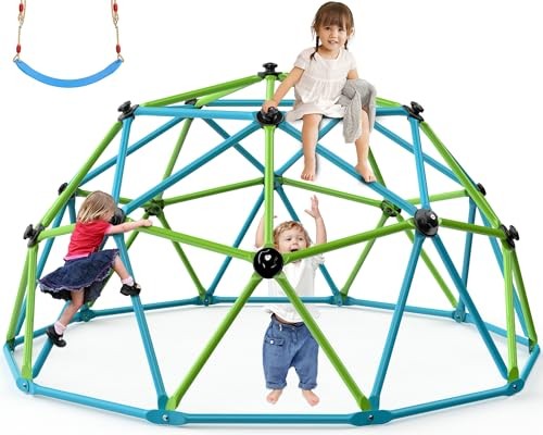 Easyego Climbing Dome, 10FT Jungle Gym with Swing for Kids 3 to 10 – EE-BQPJ