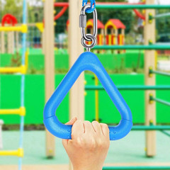 2Pcs Trapeze Swing Bar Rings with Carabiners, Swingset Accessories Outdoor for N