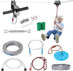 Zip Line Kits for Backyard，60Ft Zip Line Kit for Kids and Adult up to 330 Lb, In