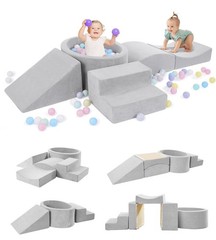 Foam Climbing Blocks with Ball Pit Designed for Toddlers Aged 1-3 -Great for …