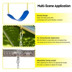 Heavy Duty Swing Seat for , Jungle Gym Swing Playground with Plastic Coated C…