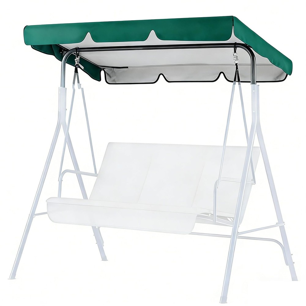 Patio Swing Canopy 420D Waterproof UV Green 65″x45″