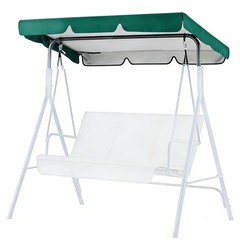 Patio Swing Canopy 420D Waterproof UV Green 65″x45″