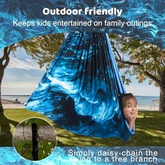HiCamer Double Layer Sensory Swing for Kids & Adults Holds up to Ice Teal