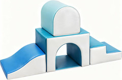Foam Climbing Blocks for Toddlers: with a Tunnel – 4 PCS Foam Blocks – Kids Indo