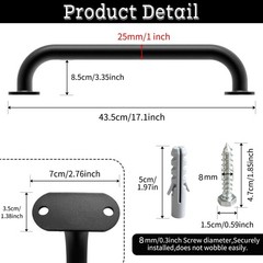 17 inch Metal Monkey Bars Indoor 6pcs Heavy Duty Playground Handles