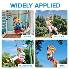 Climbing Rope Tree Swing with Platforms and Swing Seat Outdoor Playground Acc…