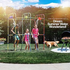 Family-Friendly Outdoor Waterpark with Splash Wheel & Dump Buckets, 68″ x 35″