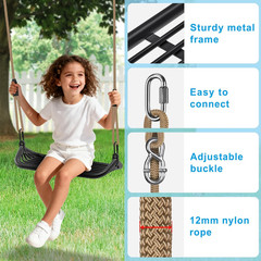 Heavy Duty Swing Set Kit – Reinforced A-Frame Brackets & 4 Hangers, DIY Swing Se