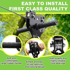 Perantlb Zipline for Backyard Kids and Adults,Zipline Kits 100ft