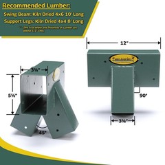 Easy 1-2-3 90° A-Frame Swing Set Bracket Heavy Duty for Ez, Simple Install – …