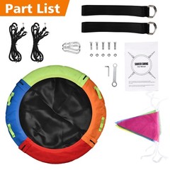 Tree Swing, Saucer Swing, 48 inch 900lbs Weight Capacity, with Adjustable Han…