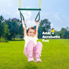 700lbs 9.5ft Heavy Duty Large Metal Swing Set Kids Adults Backyard with 3 Swings