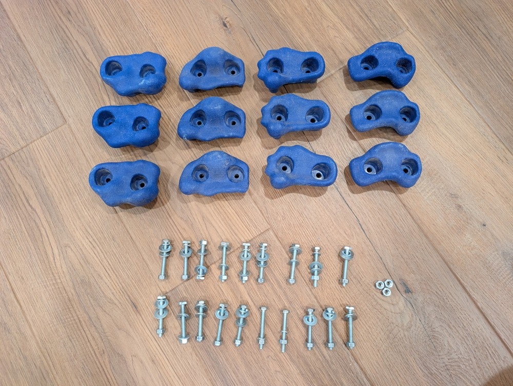 12 Climbing Rock Holds swing set playset playground Jungle Gym backyard Blue