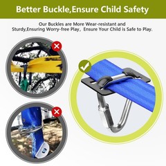 Upgraded 2” Slackline Quick Buckle – Easy Install, No Tearing, Obstacle Course A