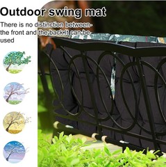 Waterproof Porch Swing Cushion Replacement, Thick 4″ 2-3 Seat Outdoor Swing Seat