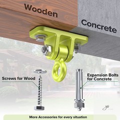 Swing Hangers for Wooden Sets Pack of 2 Heavy Duty Swingset Hardware with Lockin