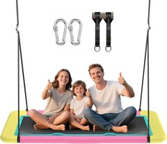 60” Rectangle Platform Tree Swing Kids & Adults Giant Flying Swing