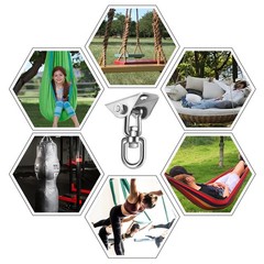 Hammock Hanging Kit,Hanging Chair Hardware 360°Rotating 1000 lb Capacity Ha