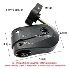Garden Swing Plastic Fittings (Type 2) to Attach Canopy Frame to Swing Frame,…