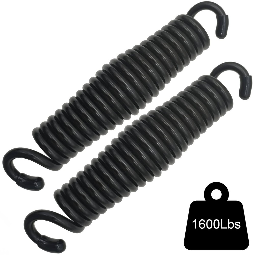 Hammock Chair Porch Swing Springs – Pack of 2 Black Spring 1600Lbs Heavy Duty…